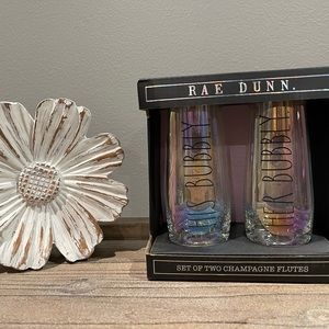 Rae Dunn His & Hers Bubbly Champagne Flutes